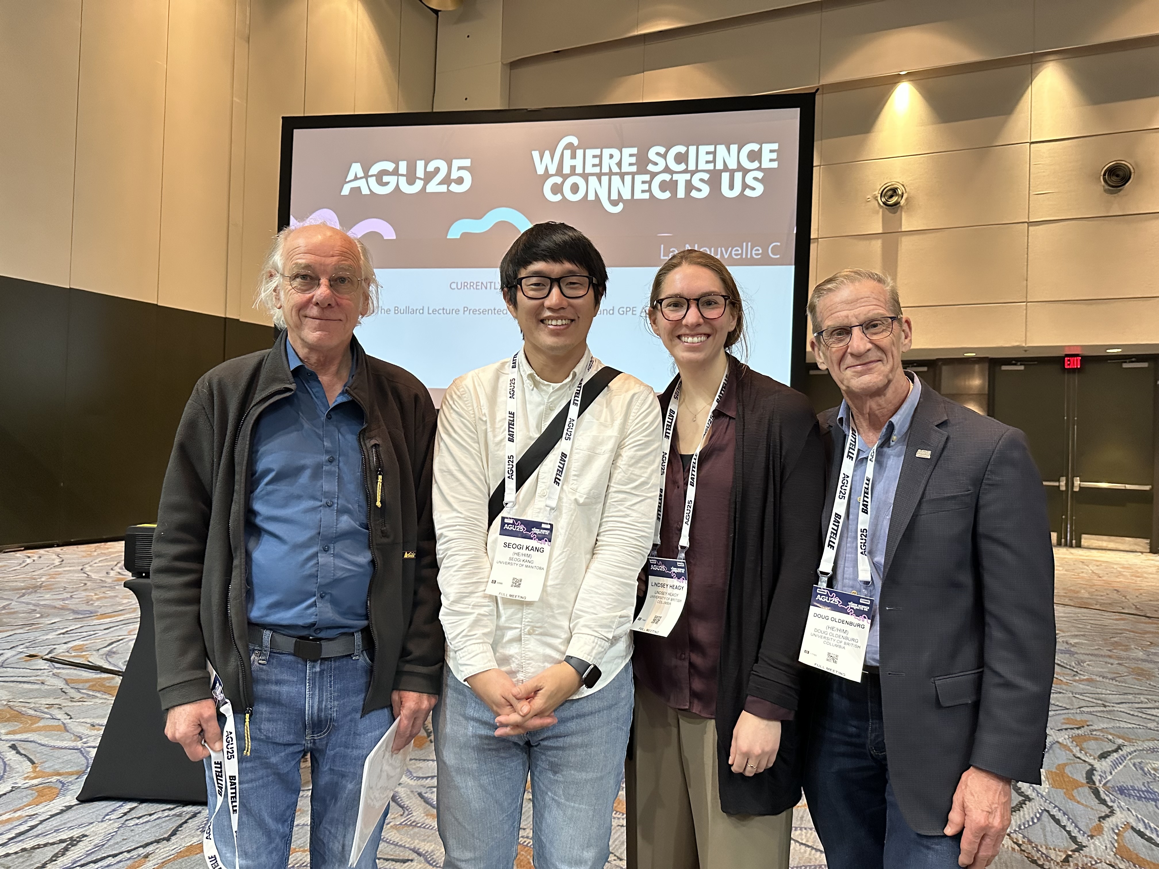 After the award with Steve, Doug, and Lindsey